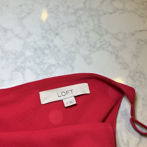 Ann Taylor LOFT Polka Dot Wide Leg Crop Jumpsuit Red White Size Small - Picture 6 of 9